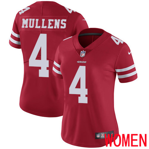 San Francisco 49ers Limited Red Women Nick Mullens Home NFL Jersey #4 Vapor Untouchable